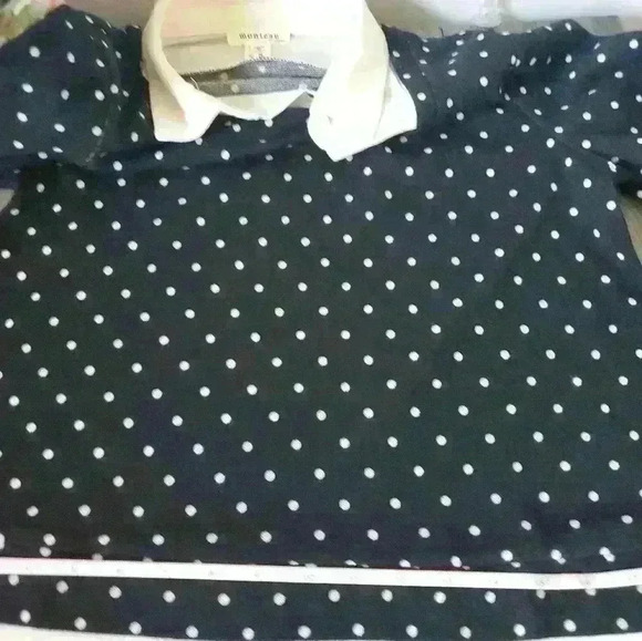 MONTEAU lightweight polkadot  top size small - Picture 12 of 13